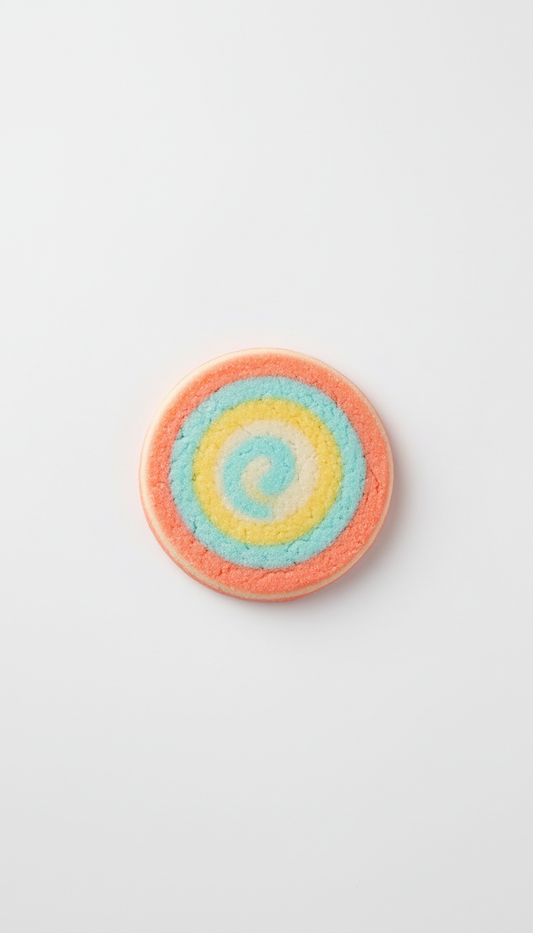 Rainbow Swirl Butter Cookie