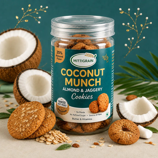 Coconut Munch Almond & Jaggery Cookies