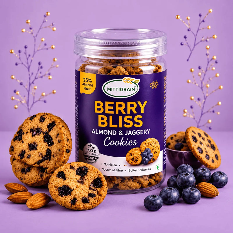 Berry Bliss Almond & Jaggery Cookies