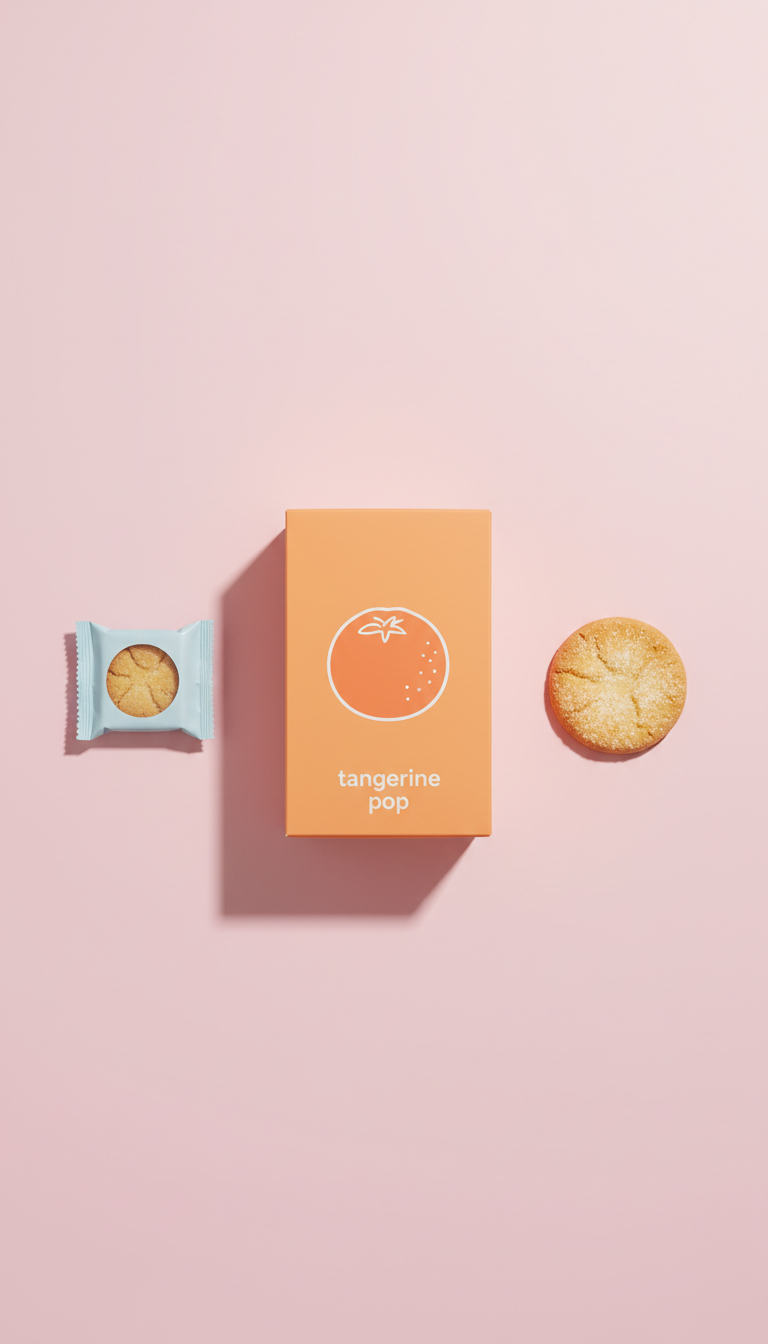 Tangerine Pop Box Packaging