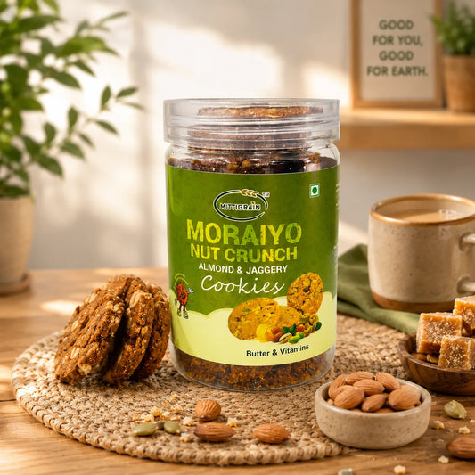 Moraiyo Nut Crunch Almond & Jaggery Cookies (180g)